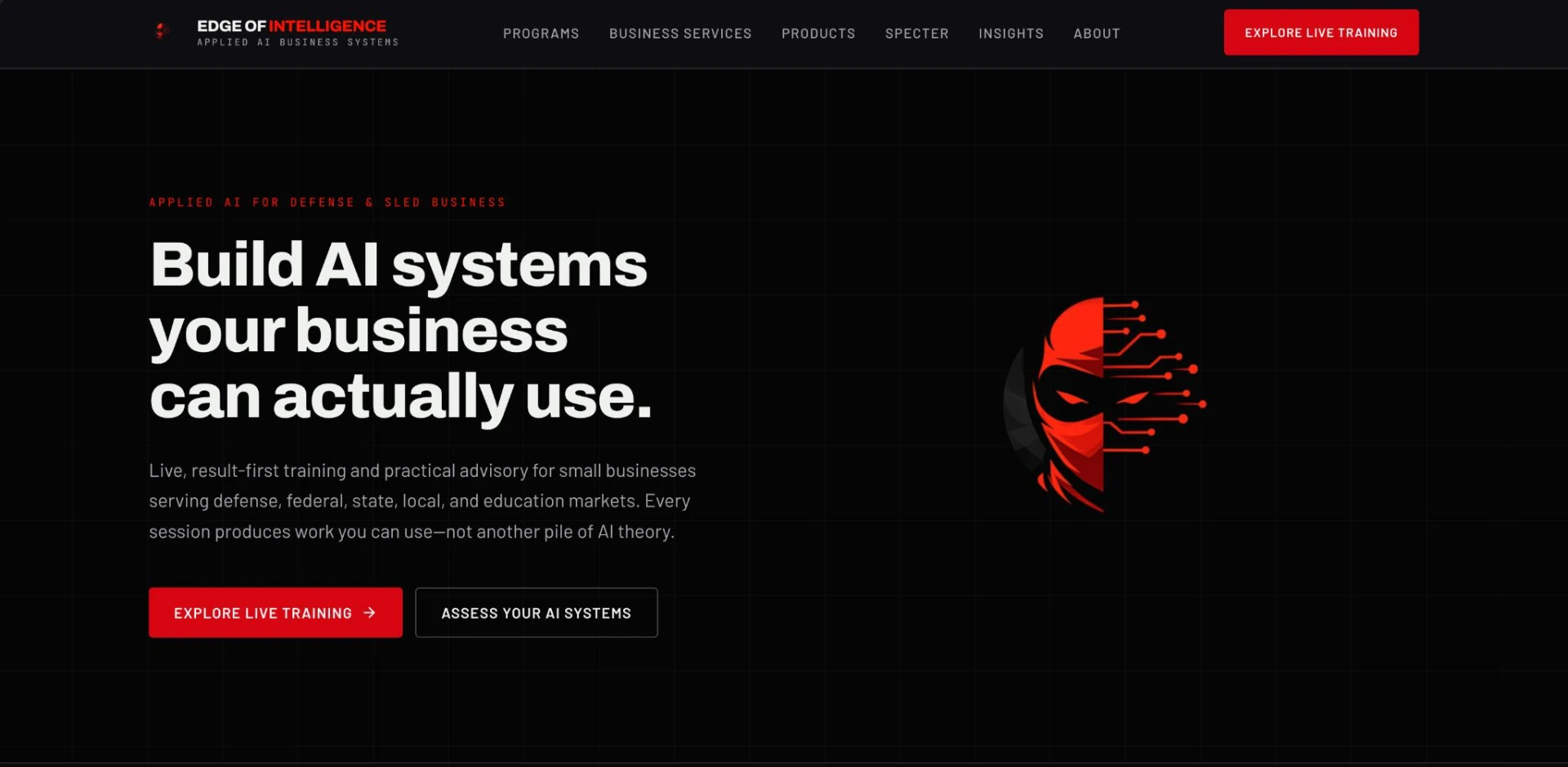 Edge of Intelligence homepage