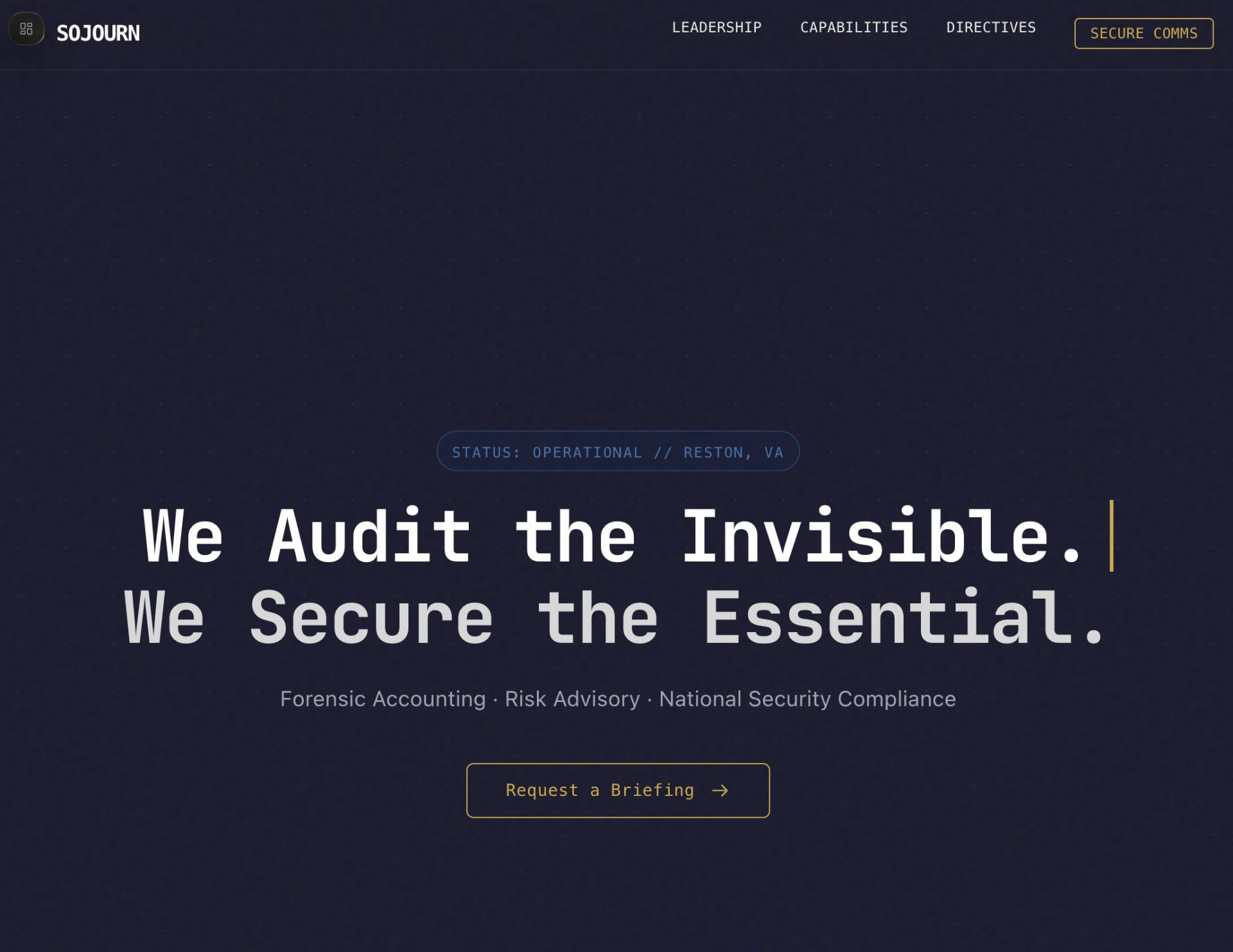 Sojourn professional services homepage
